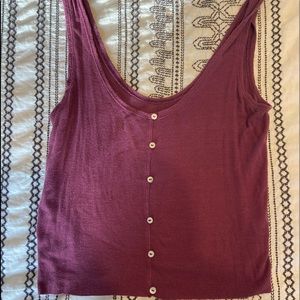 Maroon Cropped Tank